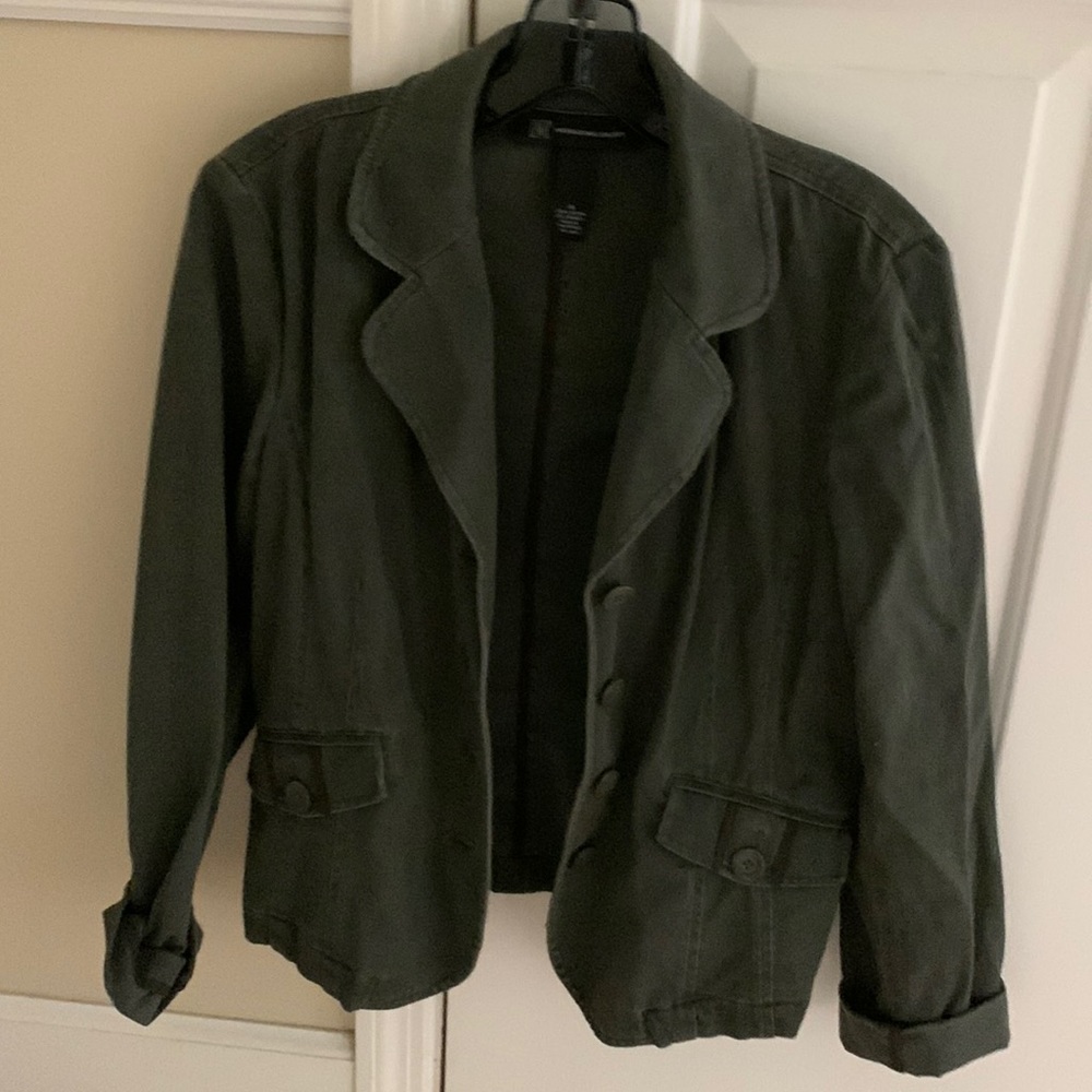 Inc green size Medium jean jacket